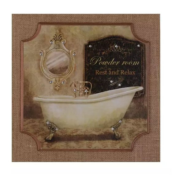 Kirkland's Wall Decor New Kirklands Salle De Bain I Burlap Plaque